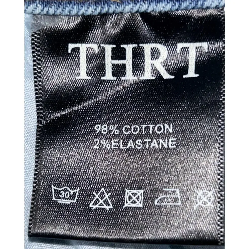 THRT Dreamer Distressed High-Rise Straight Leg Stretch Jeans Men's 40X30